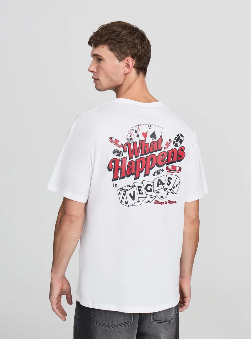 T-shirt relaxed con stampa fronte/retro