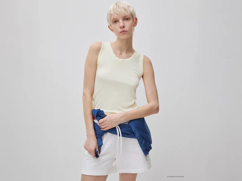 Canotta slim fit a costine
