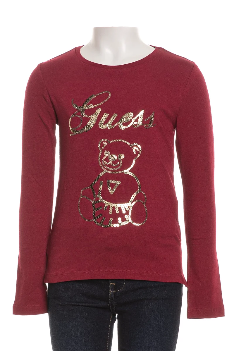T-Shirt Guess Teddy Gld Embro Seq K Da Bambina Amarena