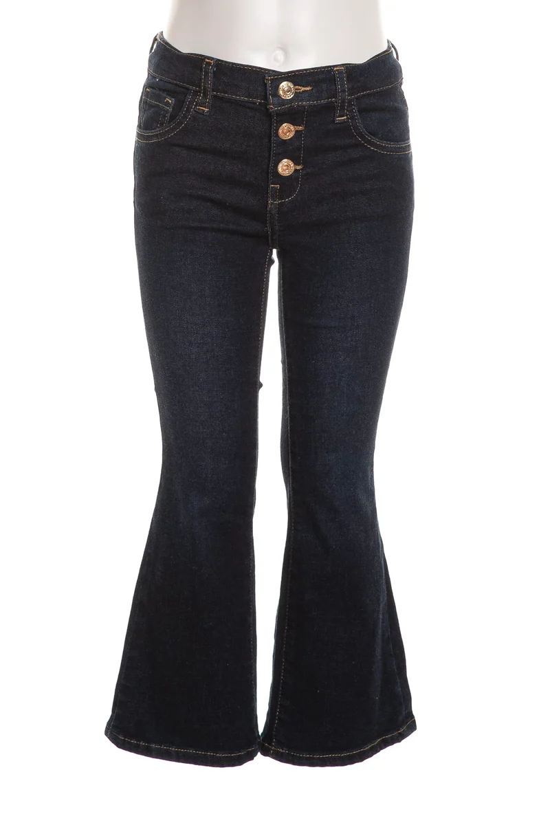 Jeans Guess Flare Stch Embro Da Bambina Denim Dark Blu