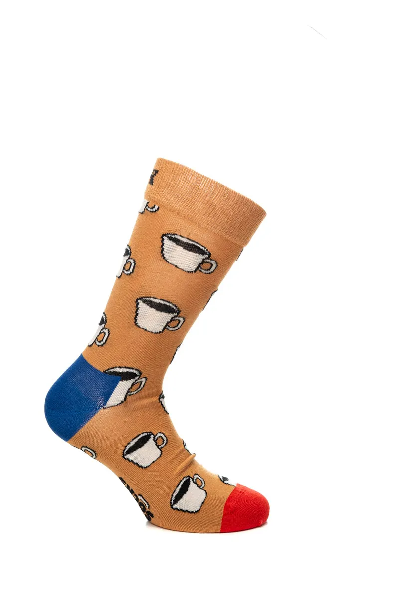 Calzino Basso Combed Cotton 1 Pack Coffee Cup Gift Unisex Cappuccino Fantasia Tazze Caffè In Filato