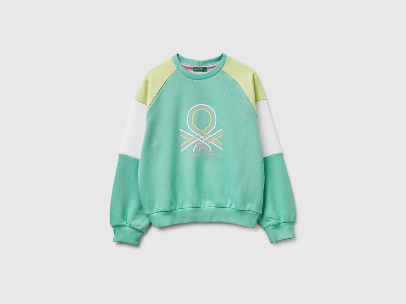 Felpa con logo in cotone