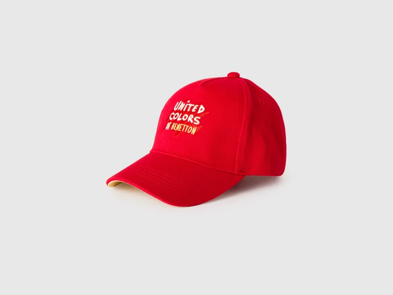 Cappello baseball rosso con ricamo logo