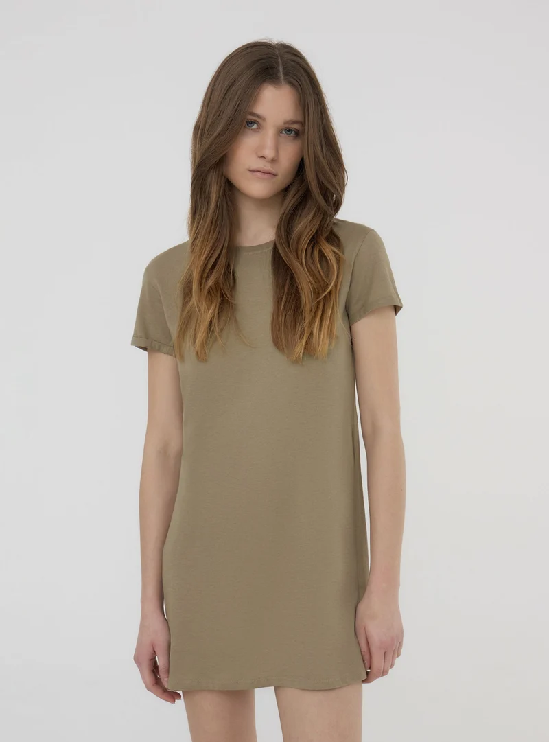 T-shirt maxi a tinta unita