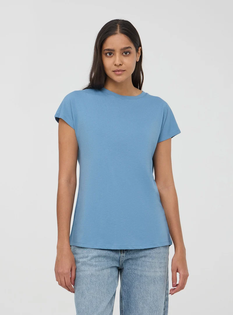 T-shirt girocollo tinta unita