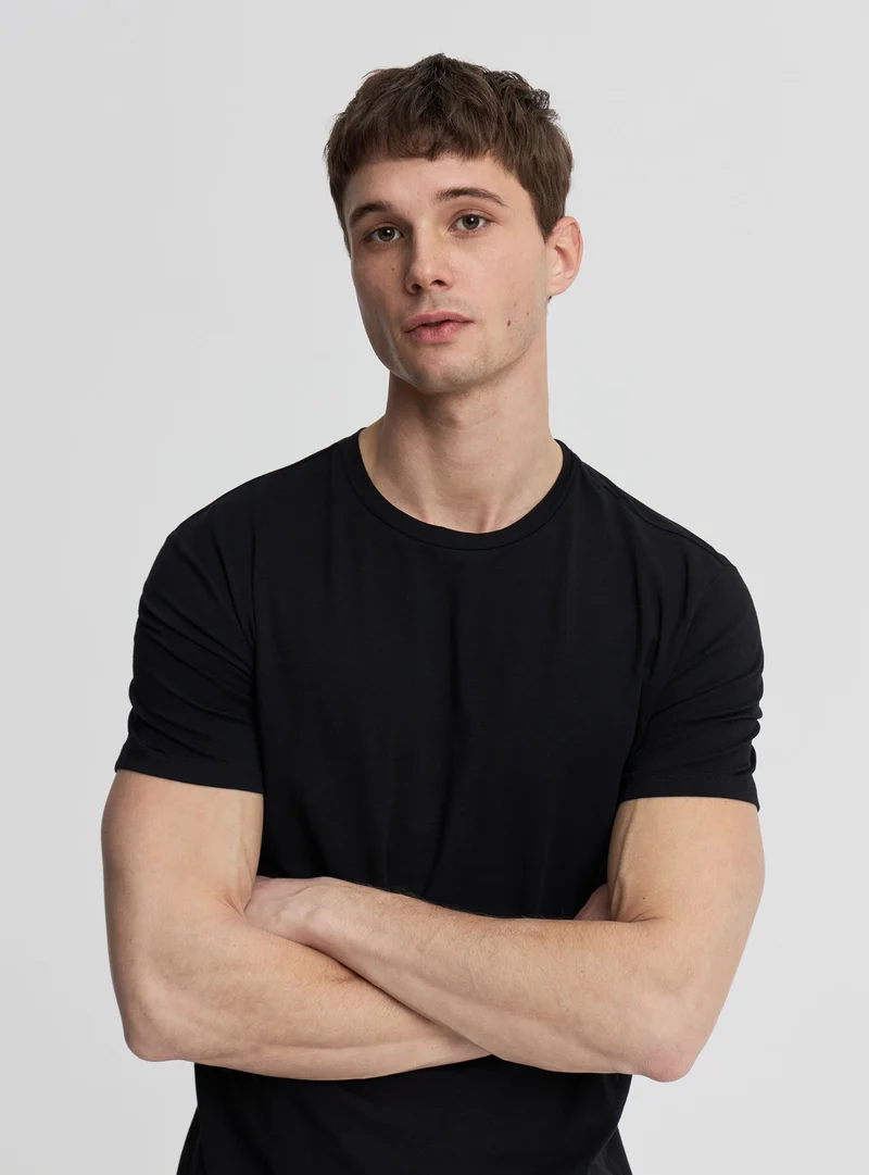 Pack 2 T-shirt a tinta unita elasticizzate