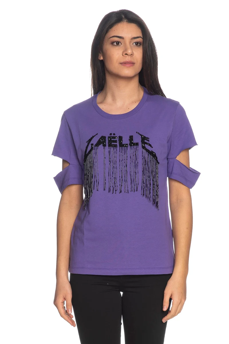 T Shirt Gaelle Paris Beads Brand Da Donna Ametista