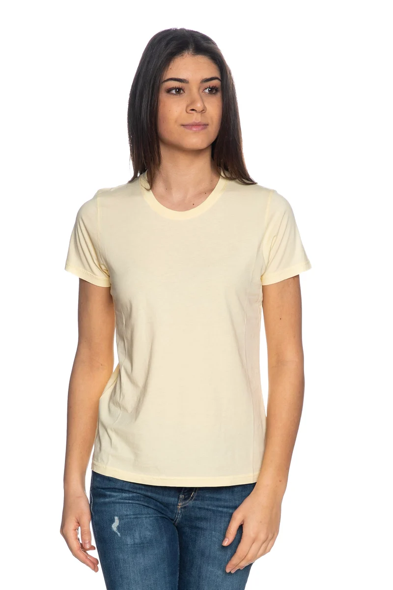 T Shirt Colorful Da Donna Giallo Pallido