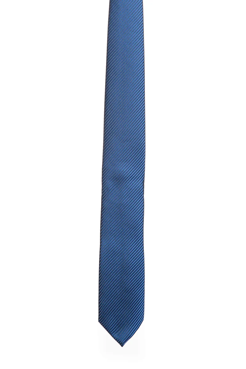 Cravatta Andrea Franceschi Classic Stripes Texture Silk Da Uomo Blu Zaffiro In Seta