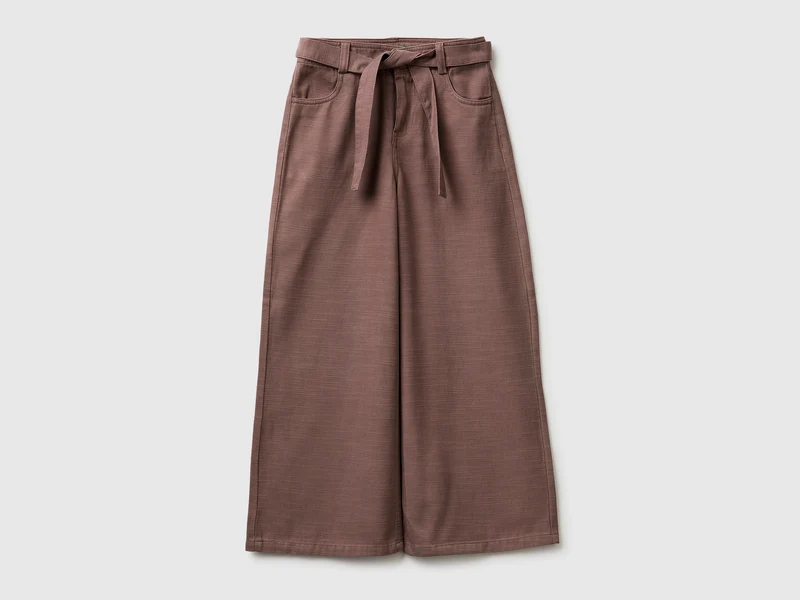 Pantaloni wide fit con fusciacca
