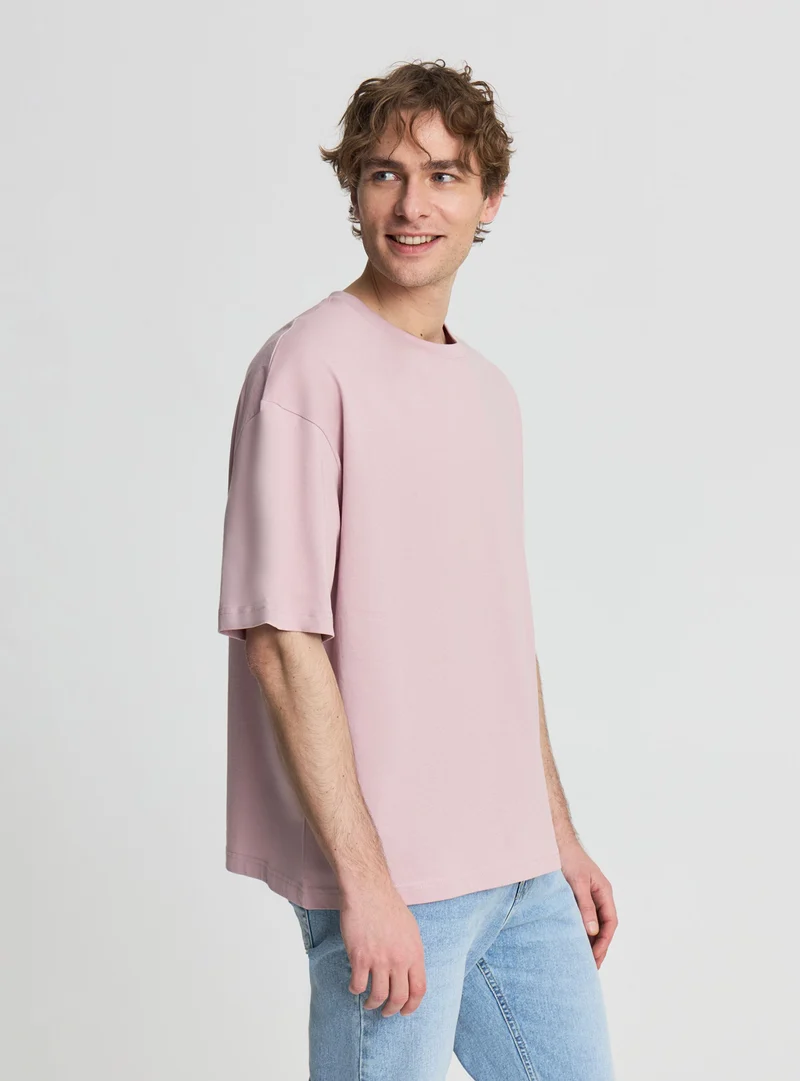 T-shirt boxy a tinta unita