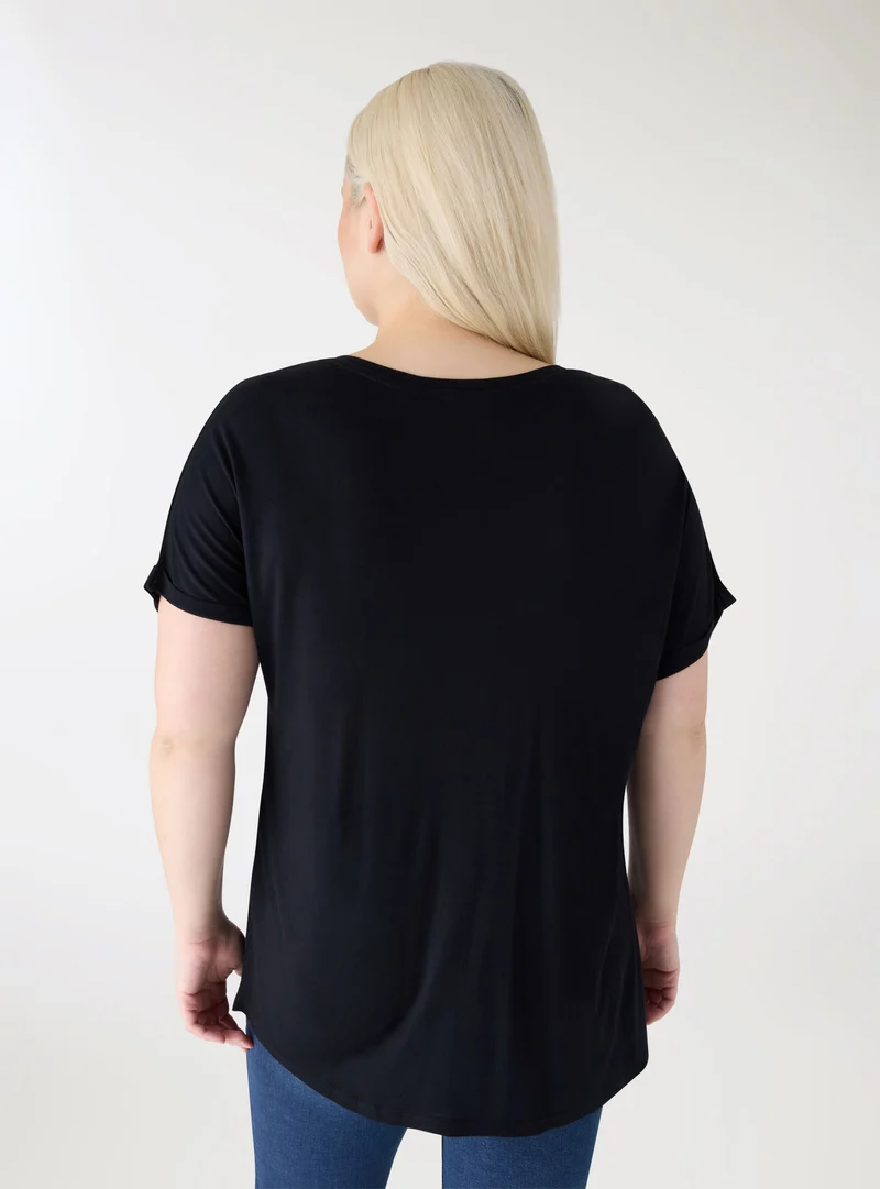 T-shirt con scollo a V