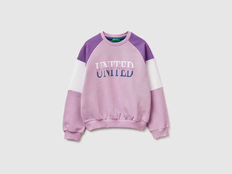 Felpa con logo in cotone