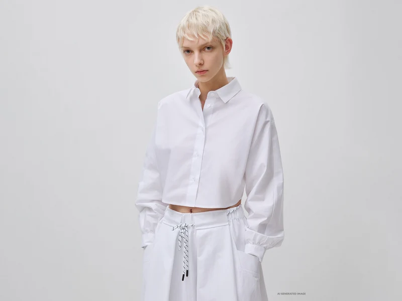 Camicia cropped fit