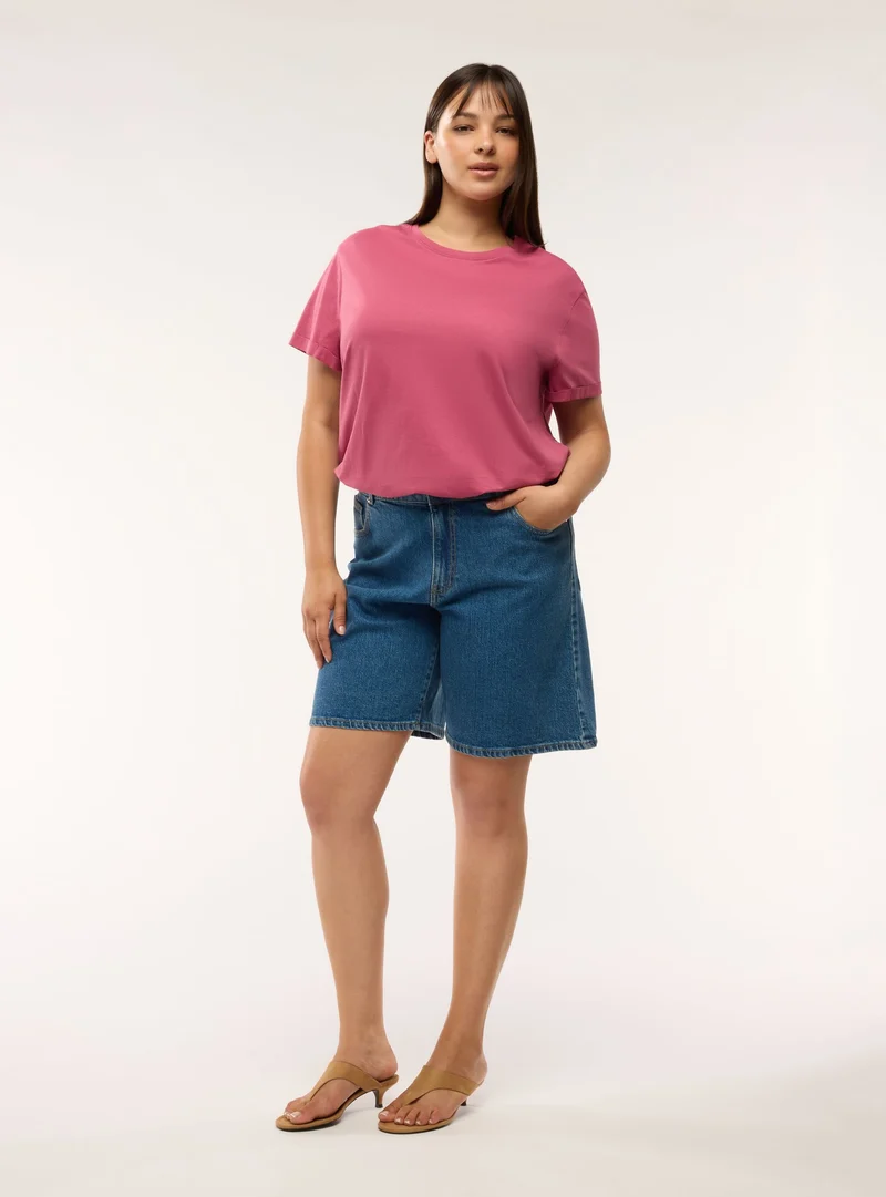 T-shirt maxi a tinta unita