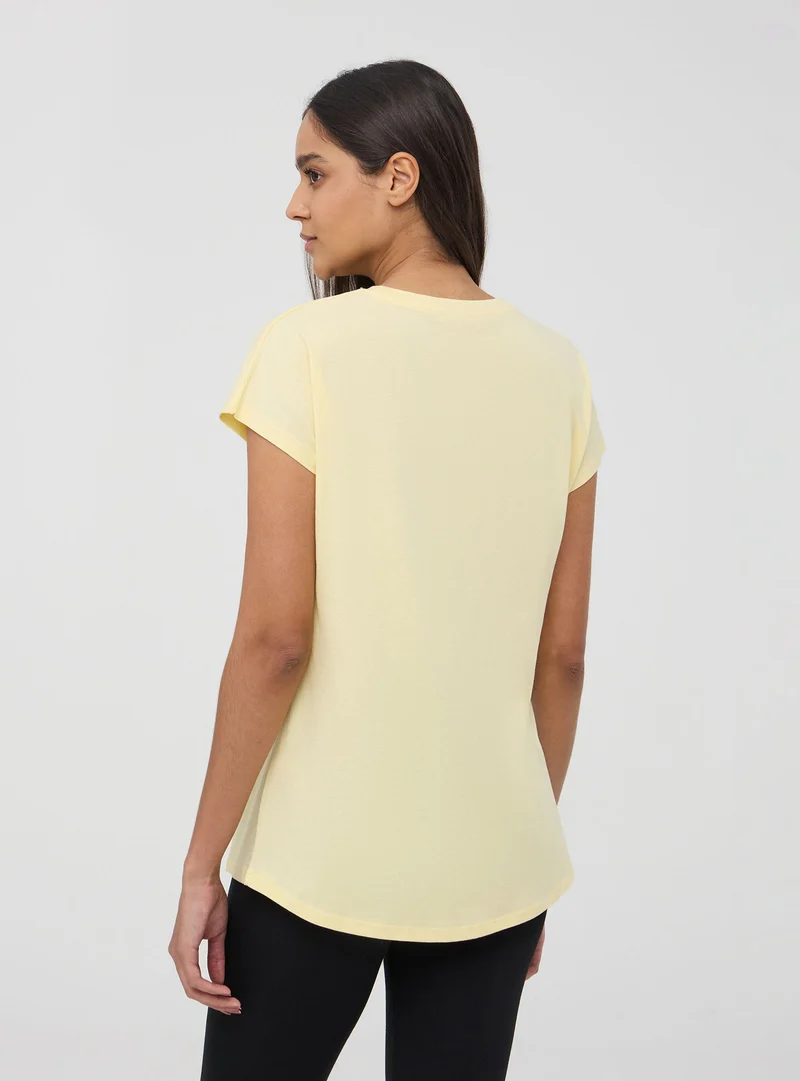 T-shirt girocollo tinta unita