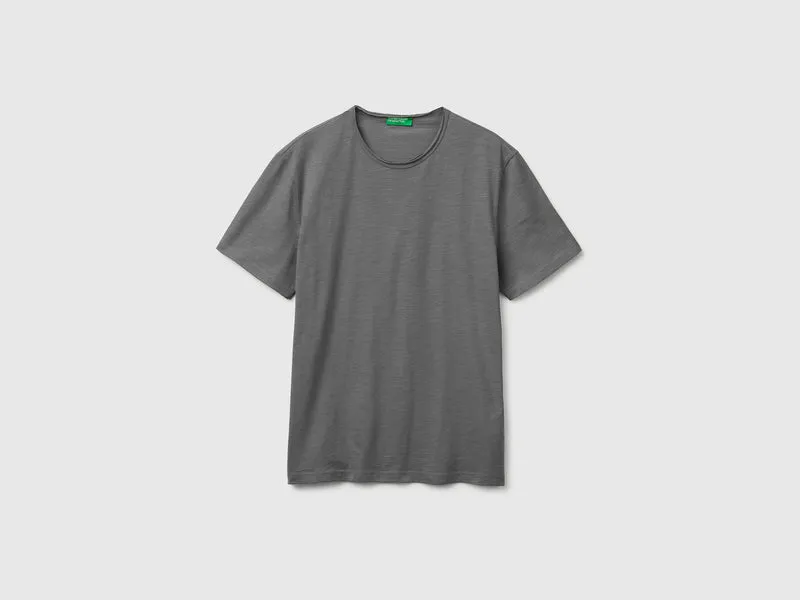 T-shirt in cotone fiammato