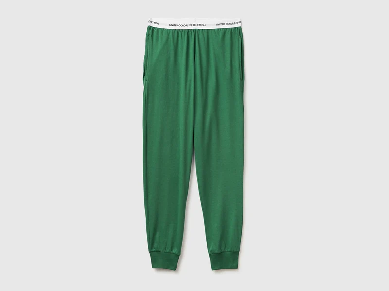 Pantaloni con elastico logato