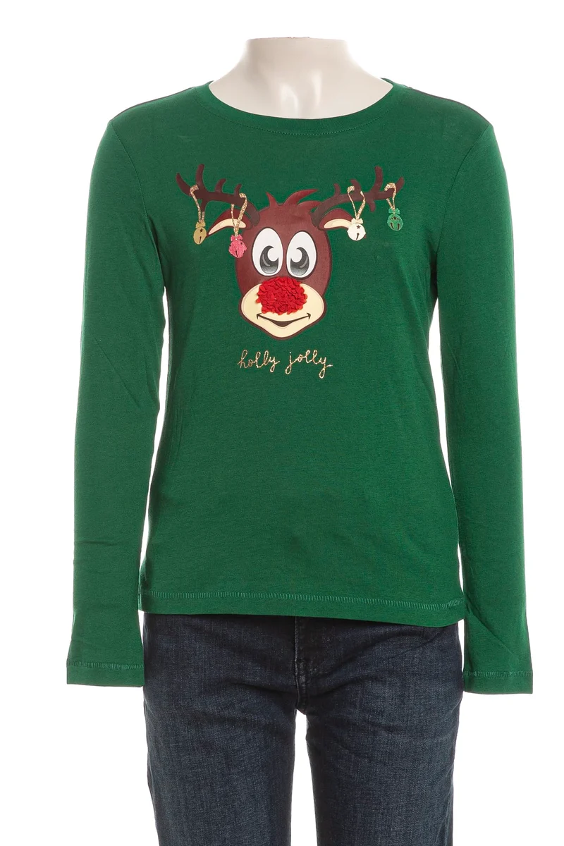 T Shirt Kids Only Xmas Yrsa Rudolph Da Bambina Verde Smeraldo