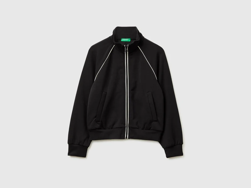 Felpa in neoprene con collo alto