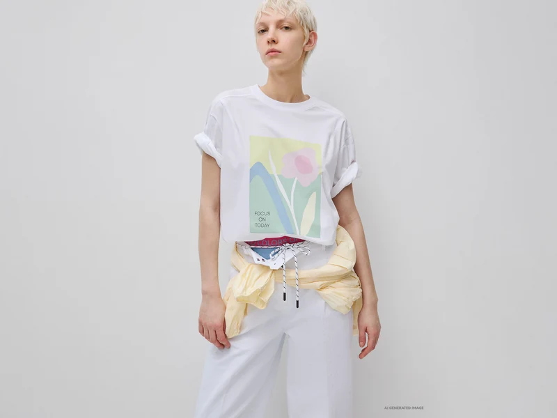 T-shirt over fit con stampa