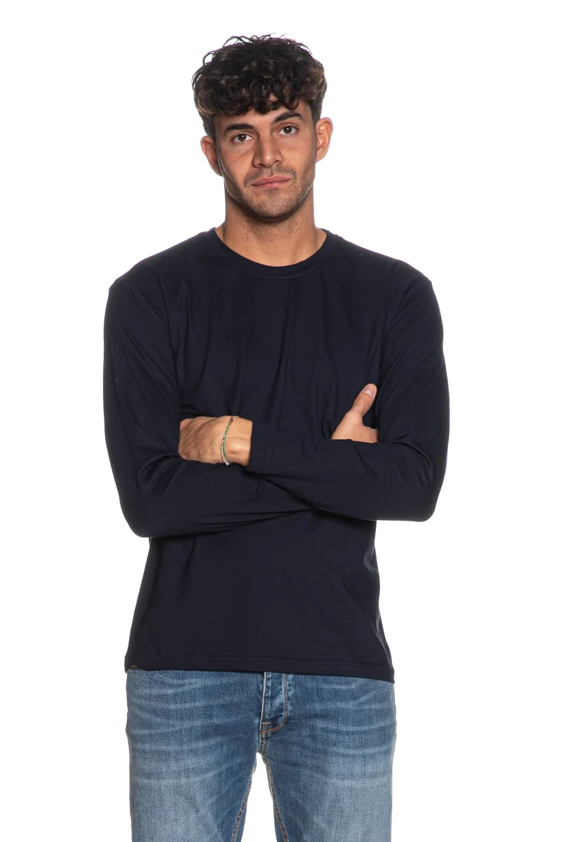 .T Shirt Squad2 Basic Ls Tee Da Uomo Blu Navy