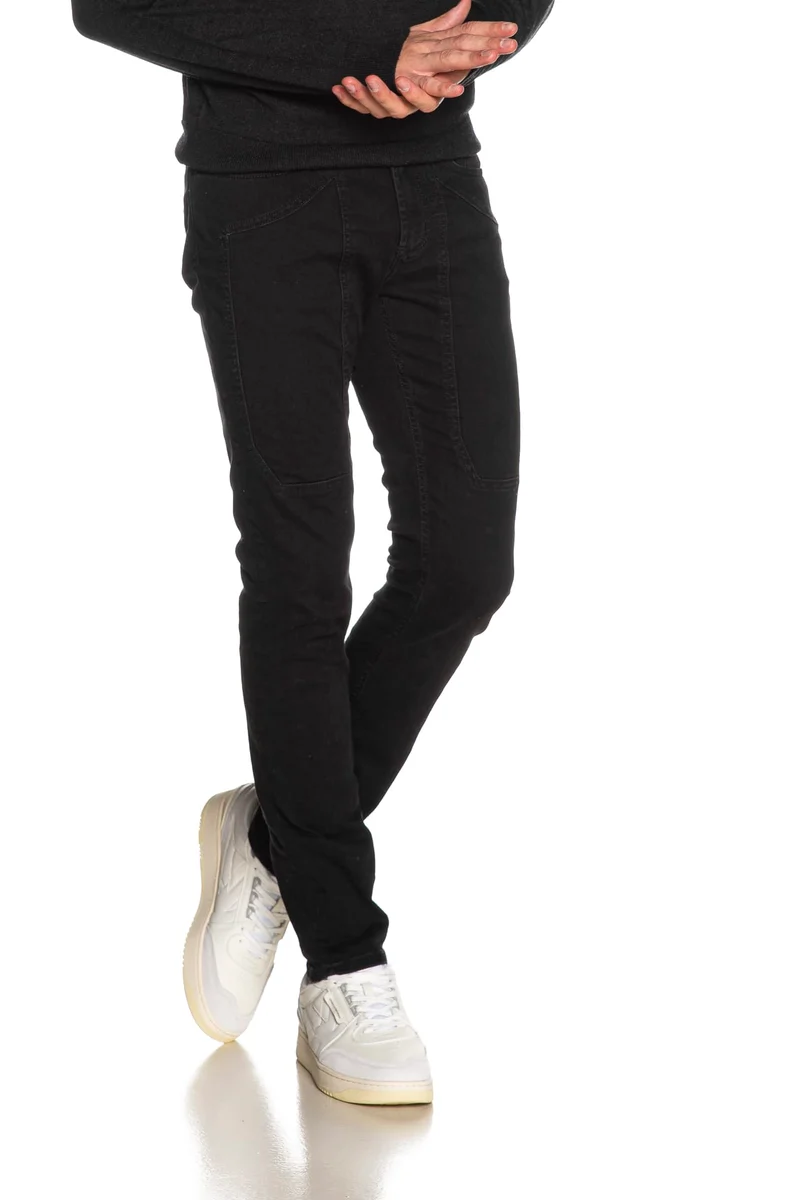 Jeans Jeckerson John 25 Da Uomo Denim Nero