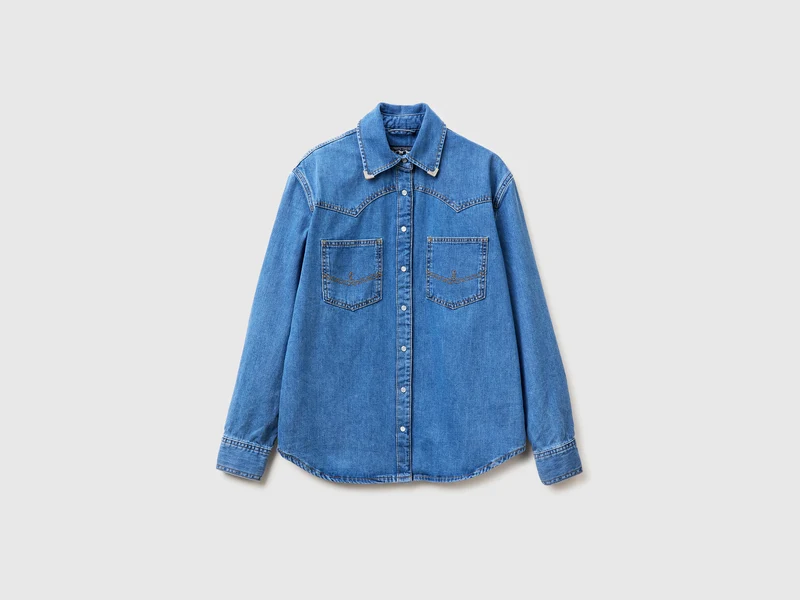 Camicia western di jeans