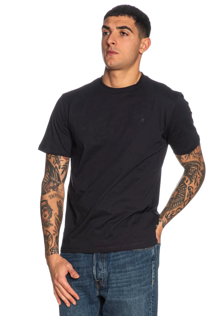 T Shirt Replay Basic R Tee Da Uomo Blu Notte