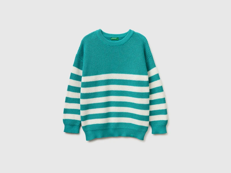 Maglia con righe bicolor