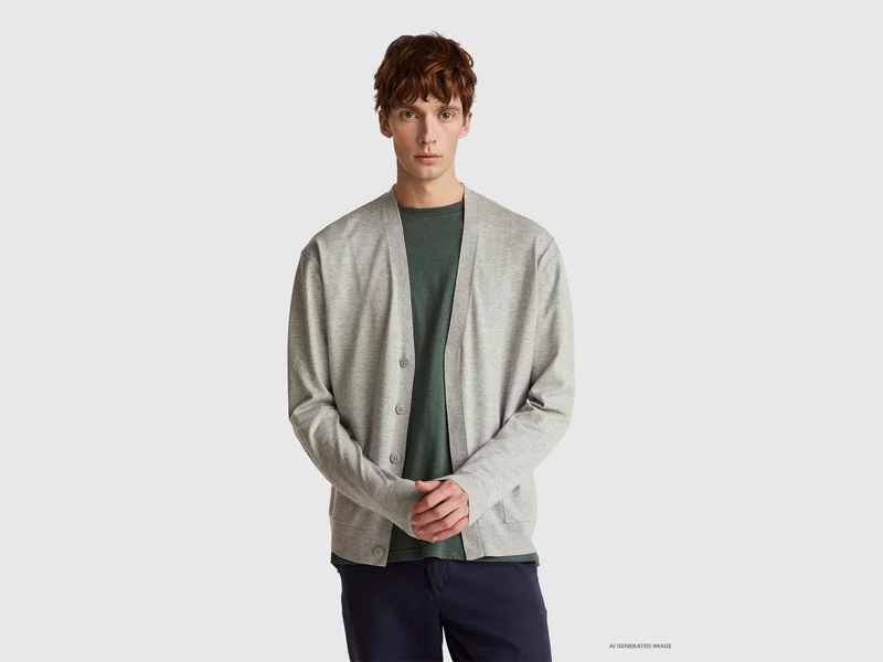 Cardigan in maglia di misto viscosa