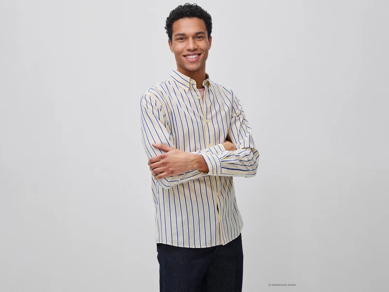 Camicia a righe button down