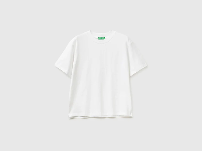T-shirt girocollo in cotone leggero