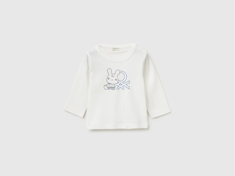 Maglietta con stampa in cotone bio
