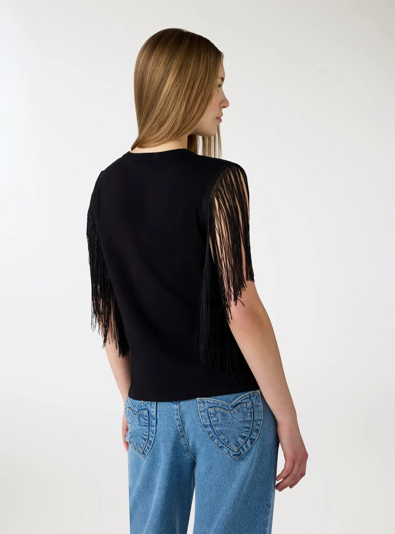 T-shirt con frange