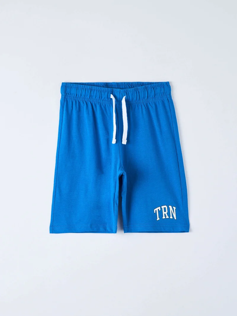 Pantaloncini sportivi con coulisse e scritta