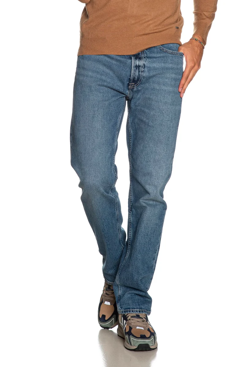 Jeans Calvin Klein St Strg Da Uomo Denim Blu Medio