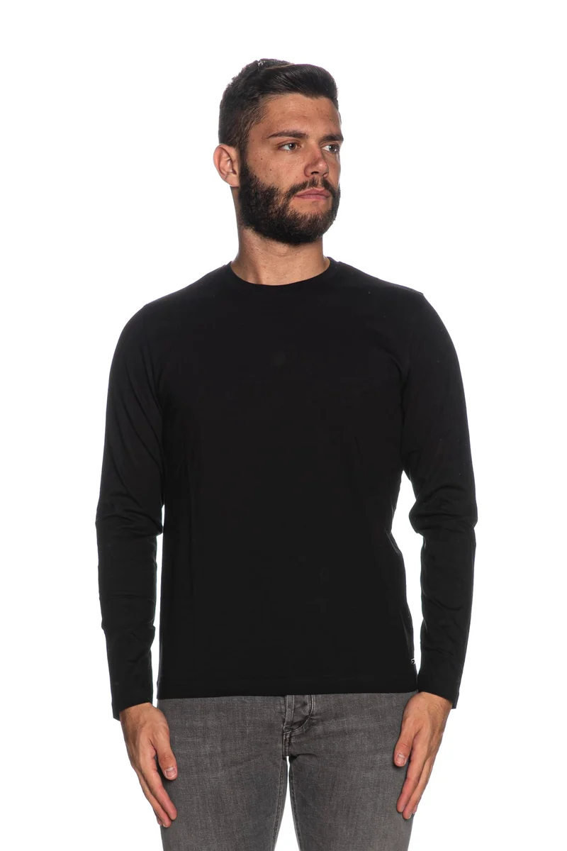 T Shirt Markup Ls Da Uomo Nera