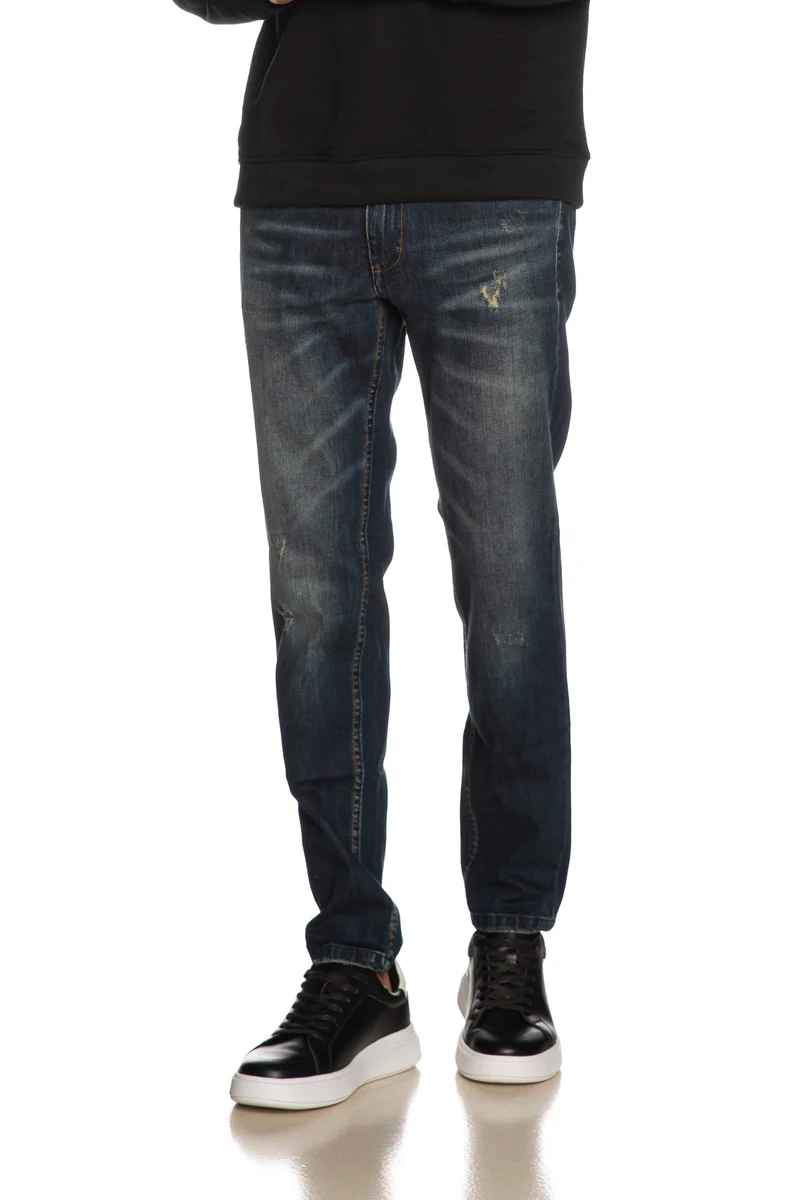 Jeans Squad2 Texas 4 Da Uomo Denim Dark Vintage Blu
