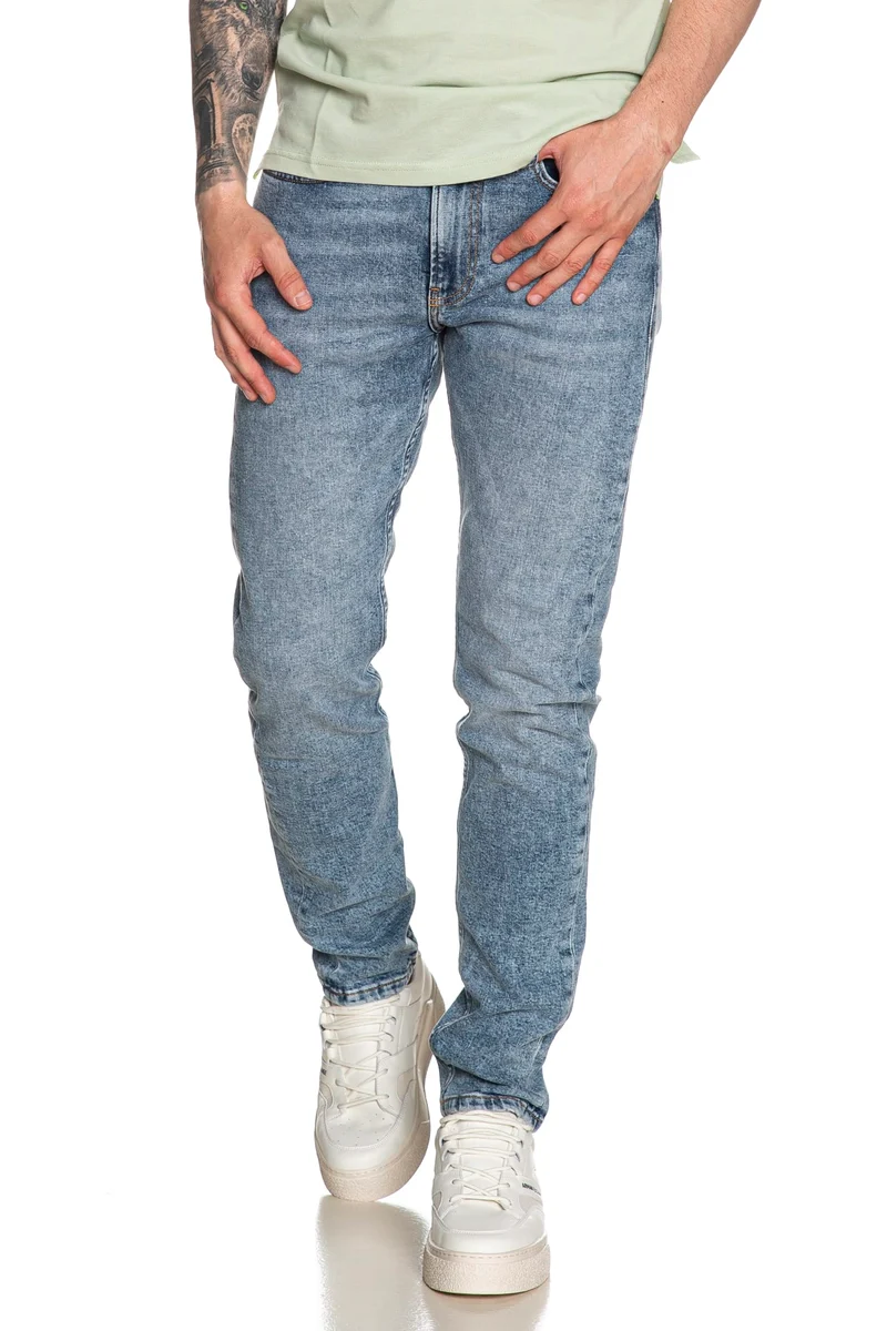 Jeans Calvin Klein Aa Tp Da Uomo Denim Light Medio Blu