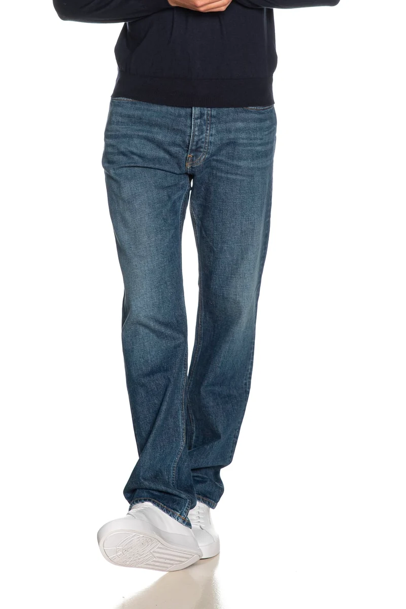 Jeans Calvin Klein St Strg Da Uomo Denim Blu Medio
