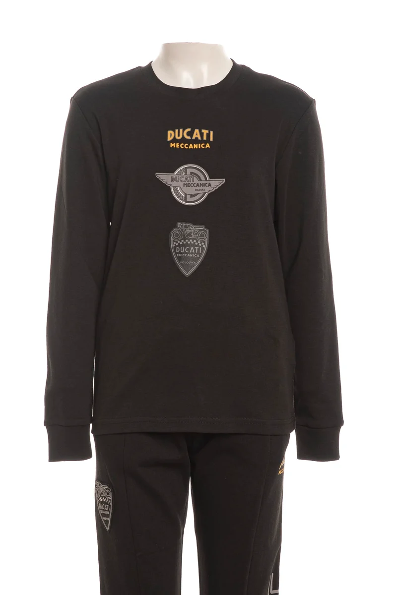 T Shirt Ducati Patch Meccanica Da Bambino Nero