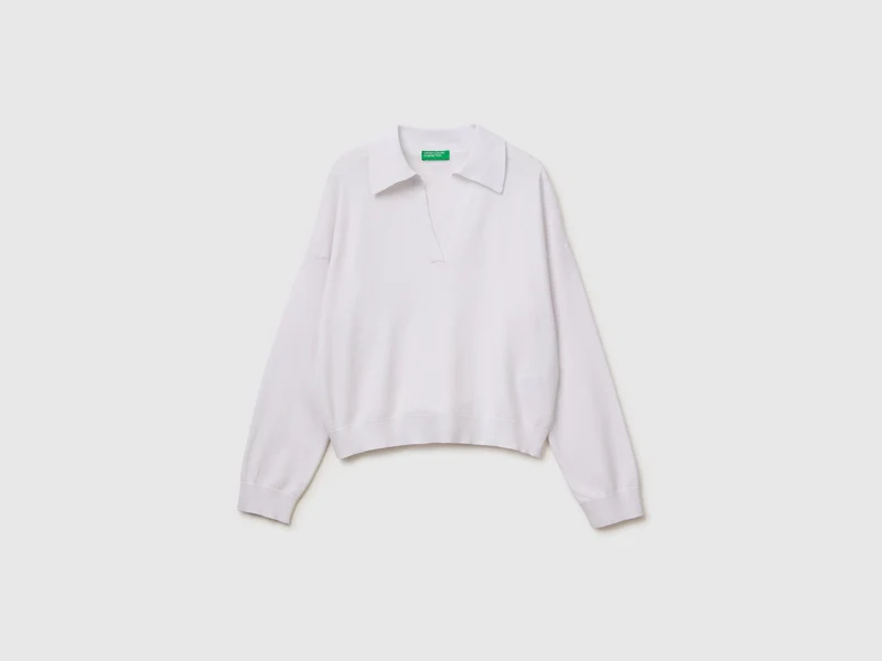 Maglia collo a polo in cotone premium