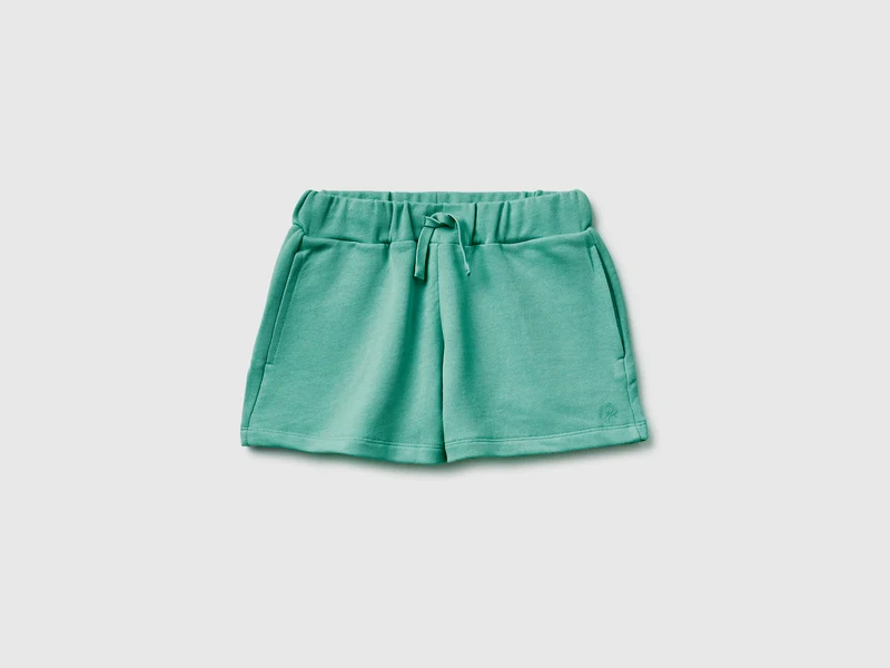 Shorts in felpa con coulisse
