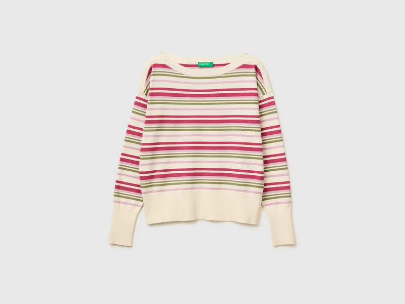 Maglia a righe scollo a barchetta