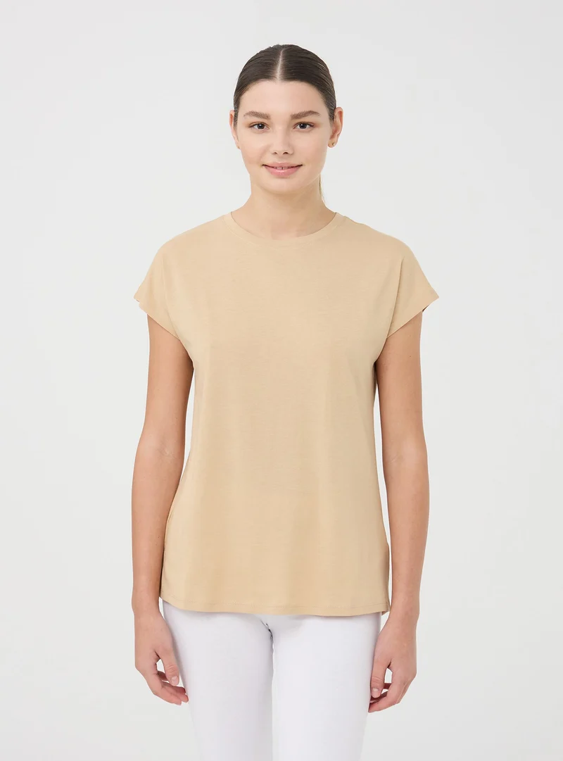 T-shirt girocollo tinta unita