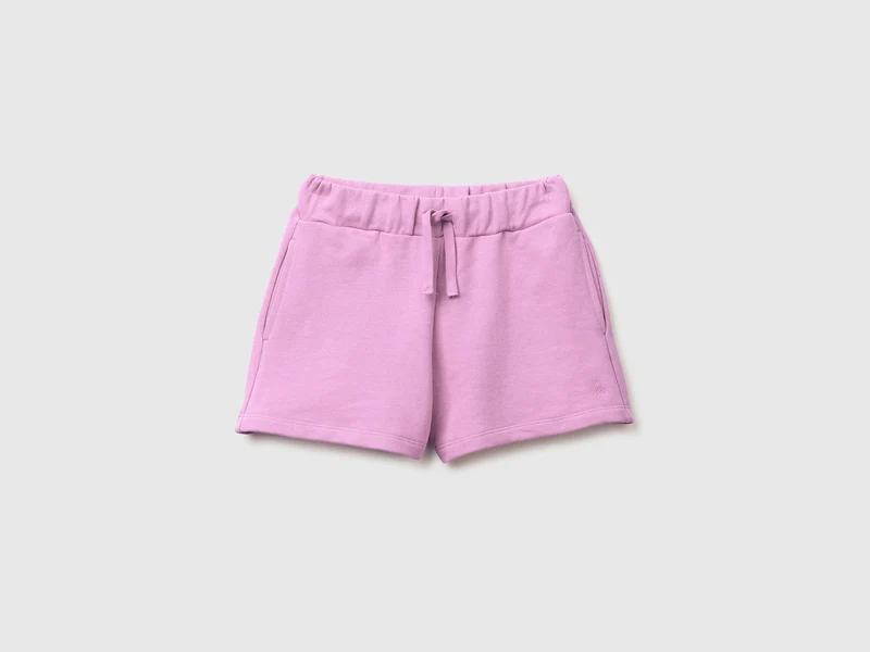 Shorts in felpa con coulisse