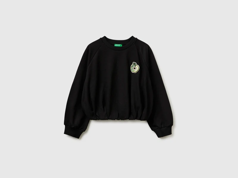 Felpa over con patch gioiello