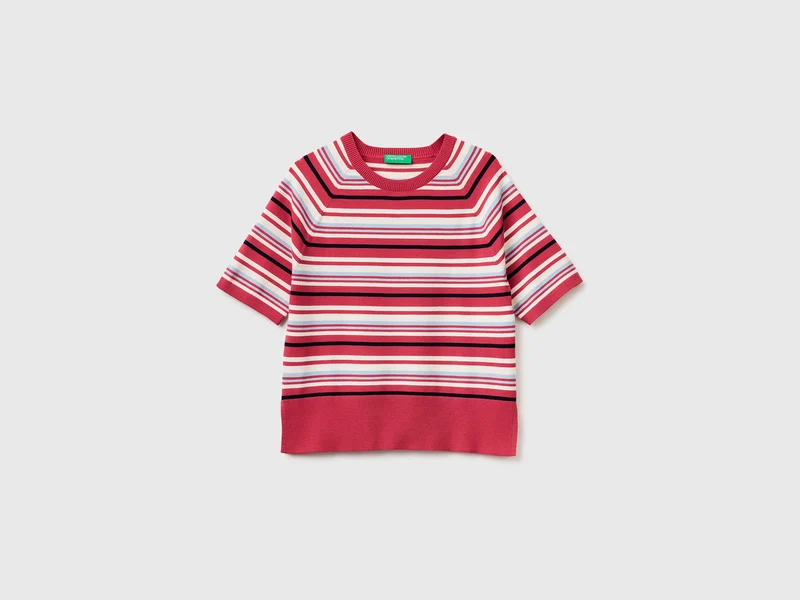 Maglia manica corta a righe