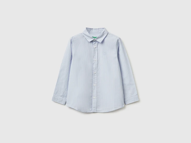 Camicia a righe in puro cotone